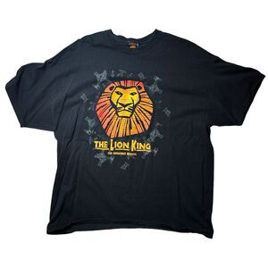 Disney The Lion King The Broadway Musical Graphic‎ T-shirt Men 2XL Short Sleeve